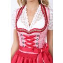 Dirndl / Kleid ELIANE mit Sch&uuml;rze Fb. rot L 60 cm 42