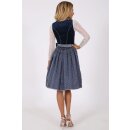Dirndl / Kleid NERINA mit Sch&uuml;rze Fb. blau L 60 cm